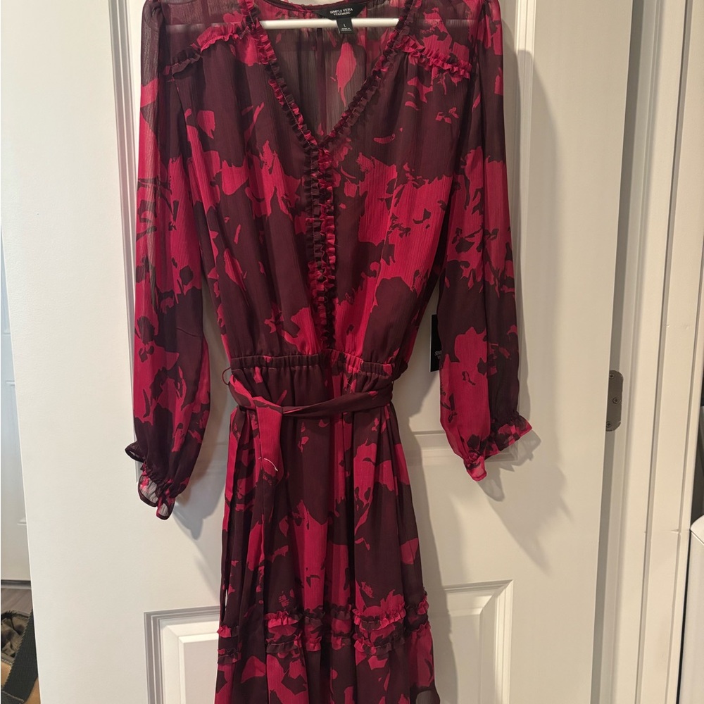 Vera Wang sheer dress-large, NWT